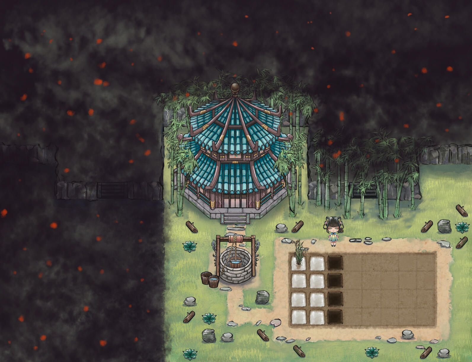 “Day” map concept [building and well designed by other artist]