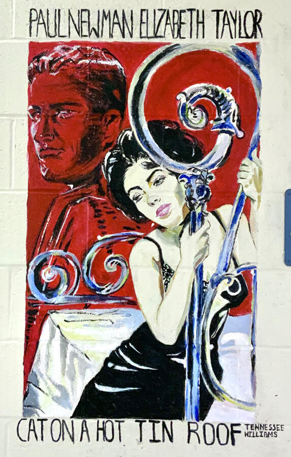 Acrylic on textured wall