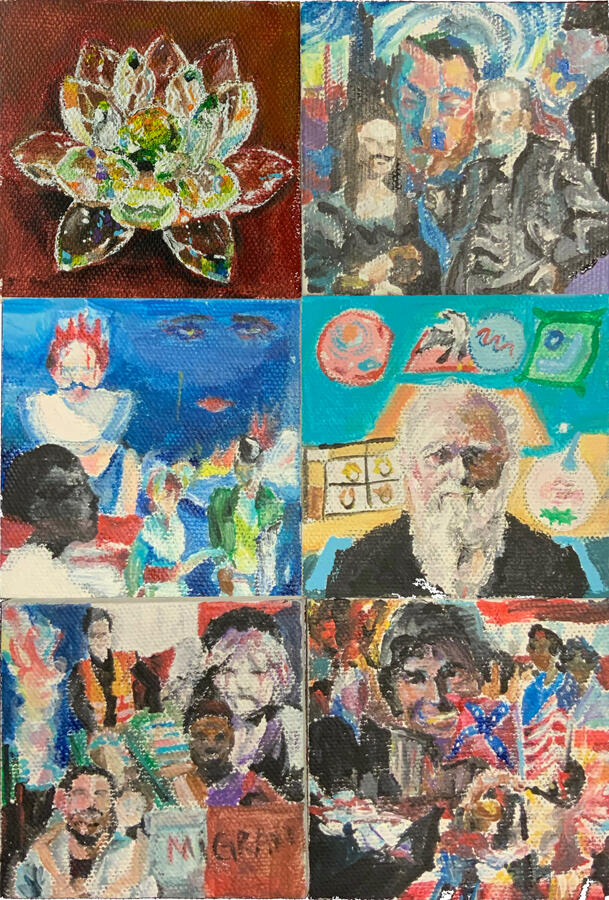 Acrylic on 2.4x2.4 inch miniature canvas