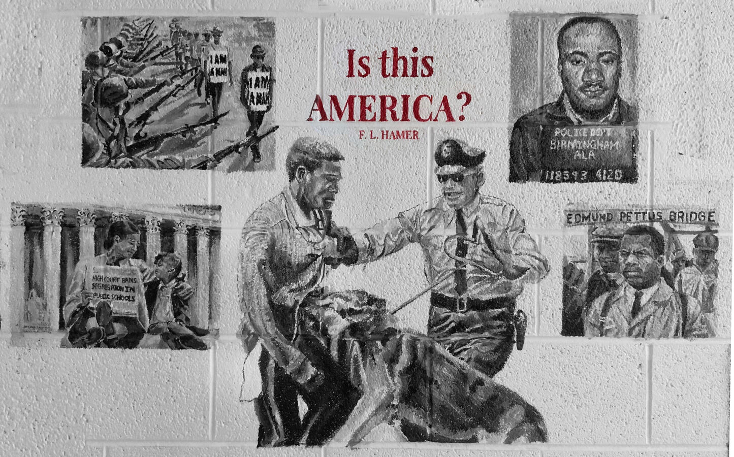 Acrylic on textured wall