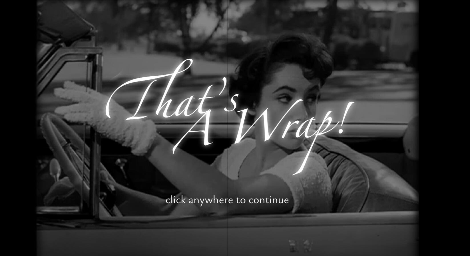 That’s a wrap! Film finishing screen