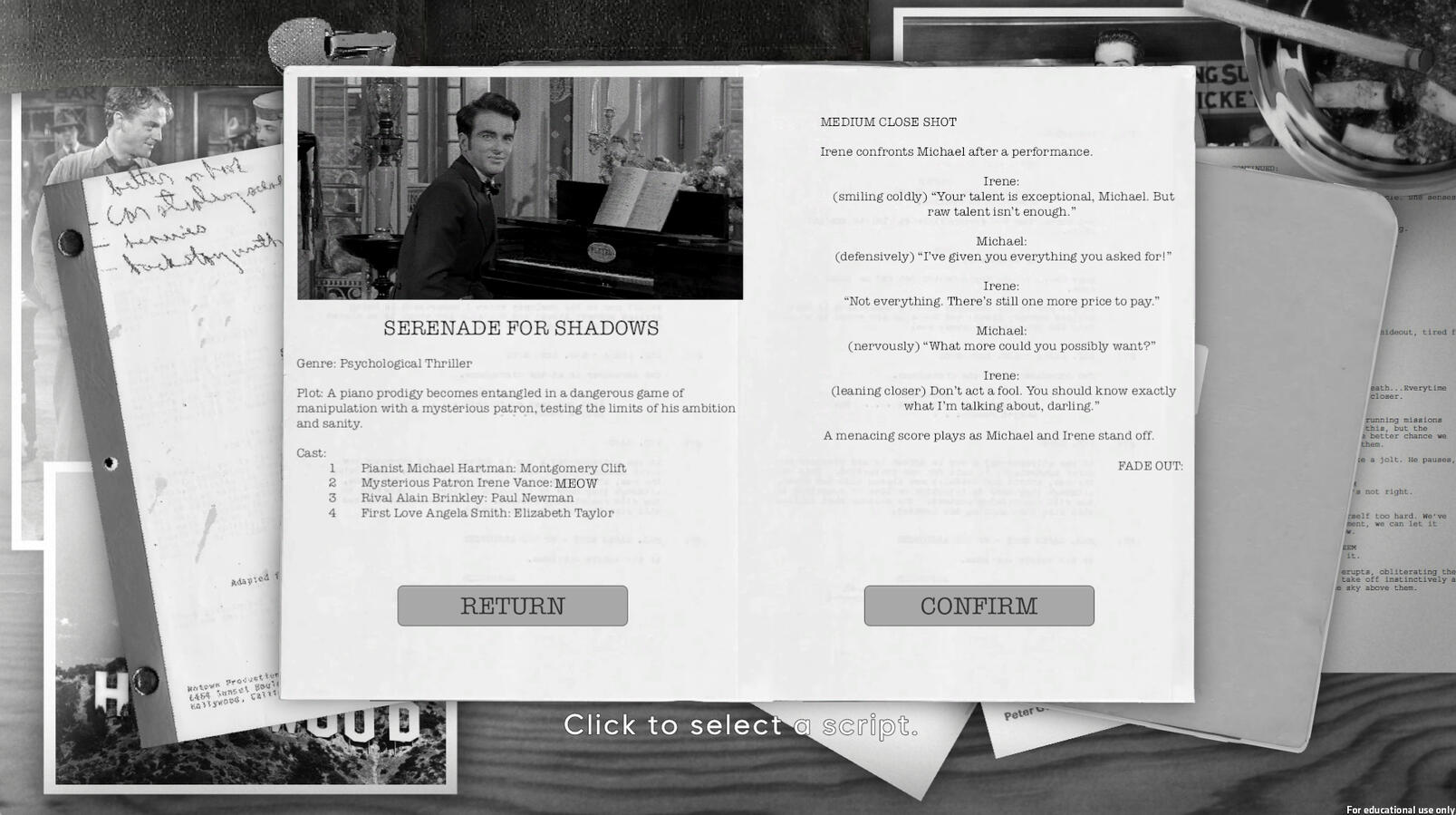 Script Confirmation